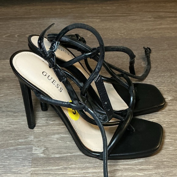 GUESS Black Strappy Women's Sandals - Picture 3 of 5